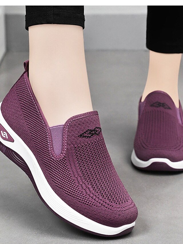 Casual Comfort Solid Round Toe Flat Heel Sneakers - Image 2