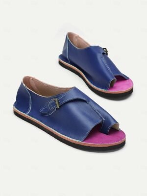Casual Comfortable Open Toe PU Leather Flat Sandals - Image 7