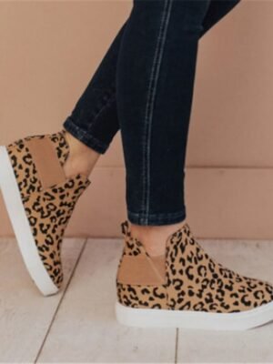 Casual Comfortable Slip-On Tan Suede Sneakers - Image 10