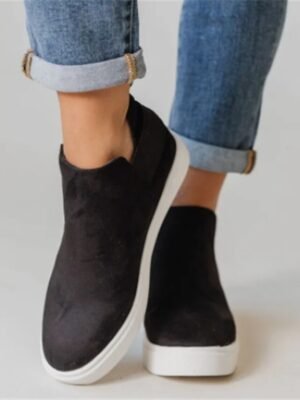 Casual Comfortable Slip-On Tan Suede Sneakers - Image 14