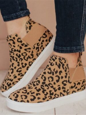 Casual Comfortable Slip-On Tan Suede Sneakers - Image 8