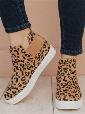 Casual Comfortable Slip-On Tan Suede Sneakers - Image 9