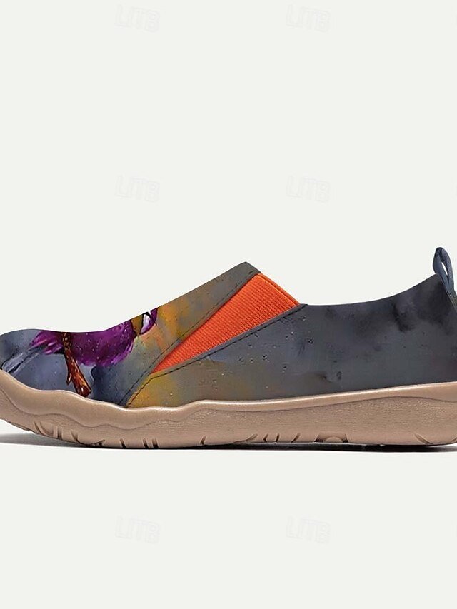 Casual Flat Printed Slip-On Sneakers - Image 2