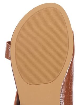 Casual Flat Textured Open-Toe Summer Sandals - Image 4