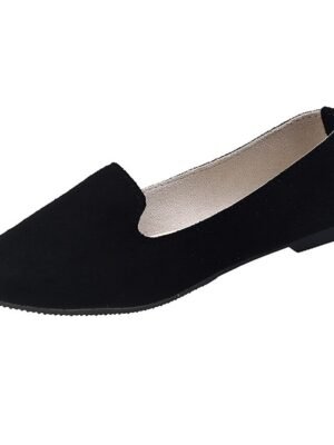 Casual Foldable Suede Slip-On Scalloped Loafers - Image 15