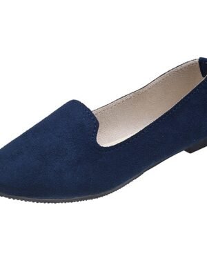Casual Foldable Suede Slip-On Scalloped Loafers - Image 16