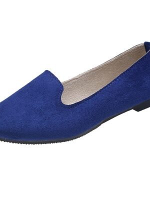 Casual Foldable Suede Slip-On Scalloped Loafers - Image 18