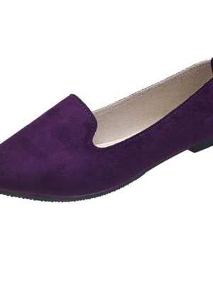 Casual Foldable Suede Slip-On Scalloped Loafers - Image 19