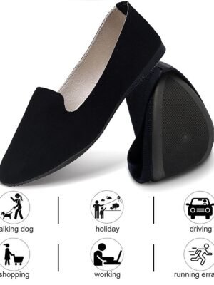Casual Foldable Suede Slip-On Scalloped Loafers - Image 2