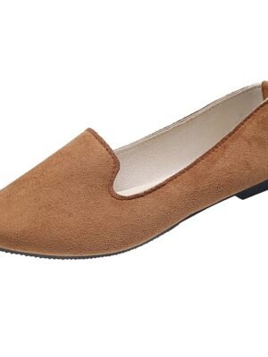 Casual Foldable Suede Slip-On Scalloped Loafers - Image 20
