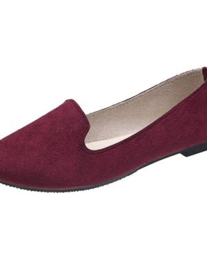 Casual Foldable Suede Slip-On Scalloped Loafers - Image 21