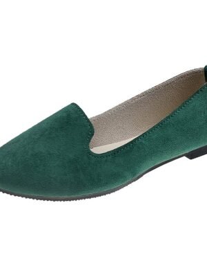 Casual Foldable Suede Slip-On Scalloped Loafers - Image 22