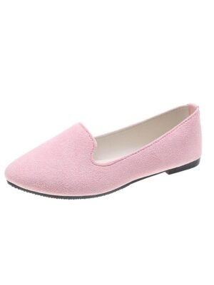 Casual Foldable Suede Slip-On Scalloped Loafers - Image 27