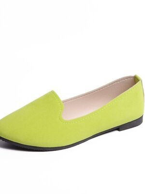 Casual Foldable Suede Slip-On Scalloped Loafers - Image 28