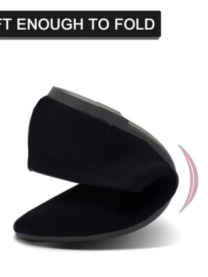 Casual Foldable Suede Slip-On Scalloped Loafers - Image 4