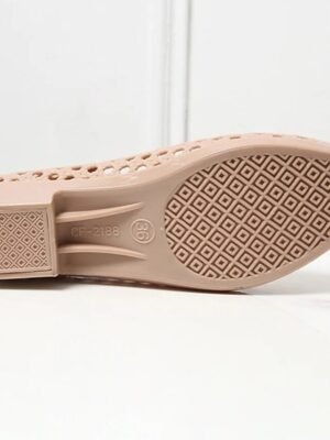 Casual Hollow Slip-On Navy Flats - Image 9