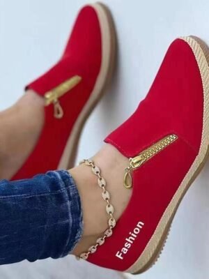 Casual Lightweight Slip-On White Sneakers - Image 3