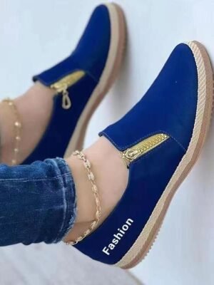 Casual Lightweight Slip-On White Sneakers - Image 4