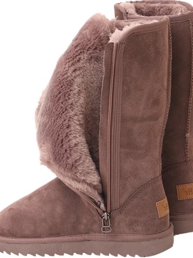 Casual Mid-Calf Plush Fleece Lined Winter Boots - Image 3
