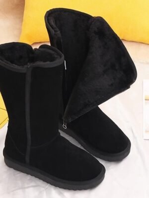 Casual Mid-Calf Plush Fleece Lined Winter Boots - Image 6