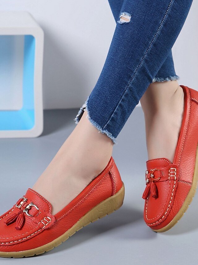 Casual Minimalism Flat Heel Solid Color Square Toe Slip-Ons - Image 1