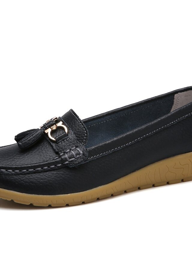 Casual Minimalism Flat Heel Solid Color Square Toe Slip-Ons - Image 10