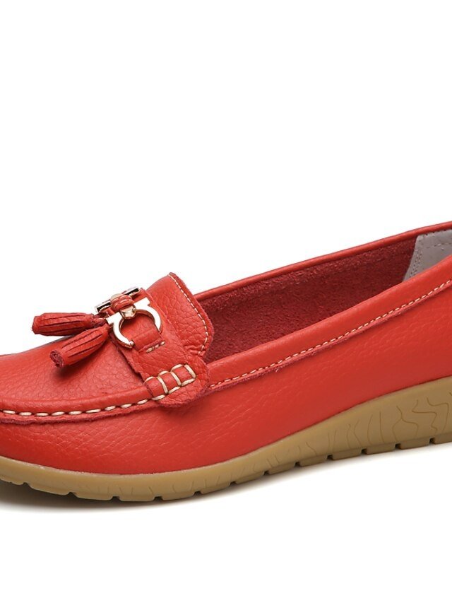 Casual Minimalism Flat Heel Solid Color Square Toe Slip-Ons - Image 12