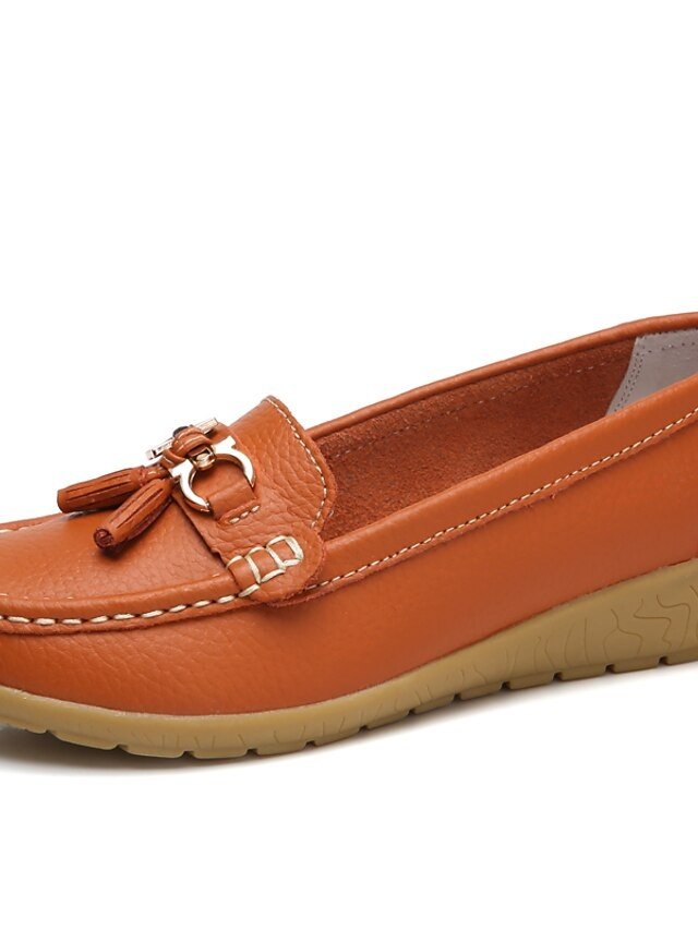 Casual Minimalism Flat Heel Solid Color Square Toe Slip-Ons - Image 13