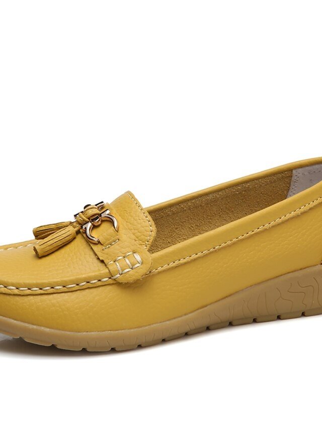 Casual Minimalism Flat Heel Solid Color Square Toe Slip-Ons - Image 15