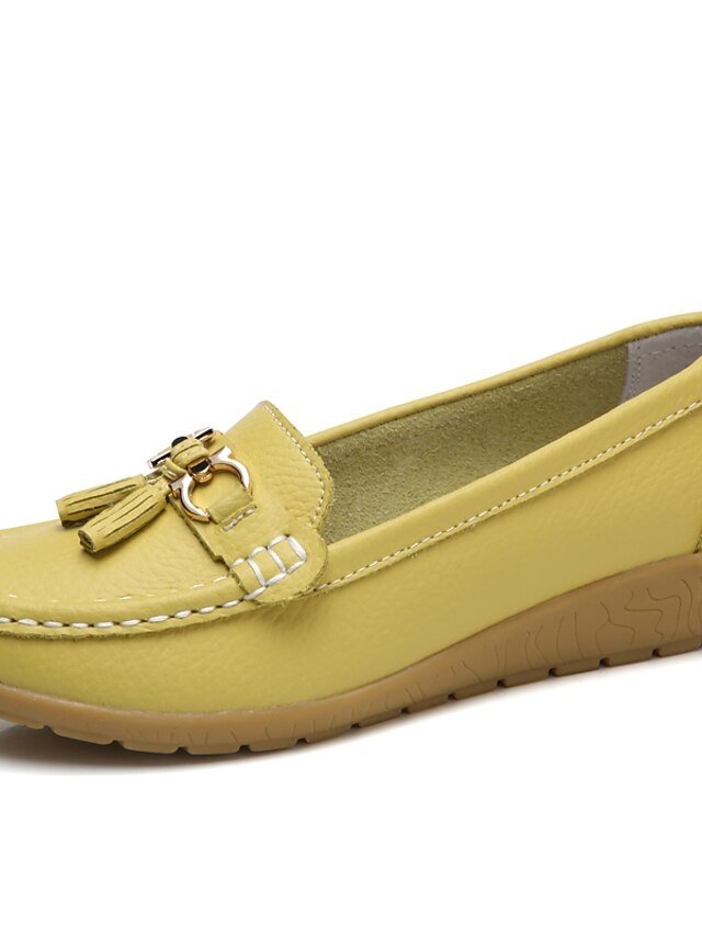 Casual Minimalism Flat Heel Solid Color Square Toe Slip-Ons - Image 16