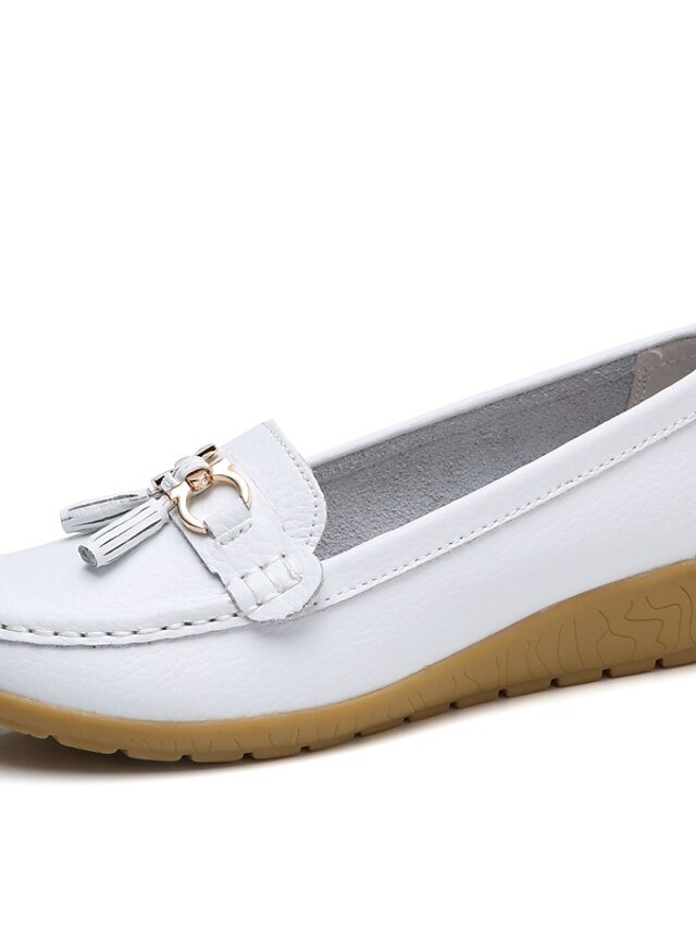 Casual Minimalism Flat Heel Solid Color Square Toe Slip-Ons - Image 17