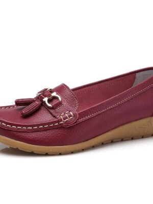 Casual Minimalism Flat Heel Solid Color Square Toe Slip-Ons - Image 20