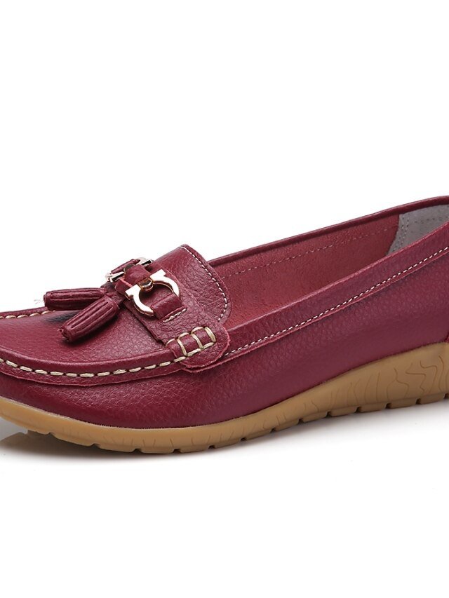 Casual Minimalism Flat Heel Solid Color Square Toe Slip-Ons - Image 20