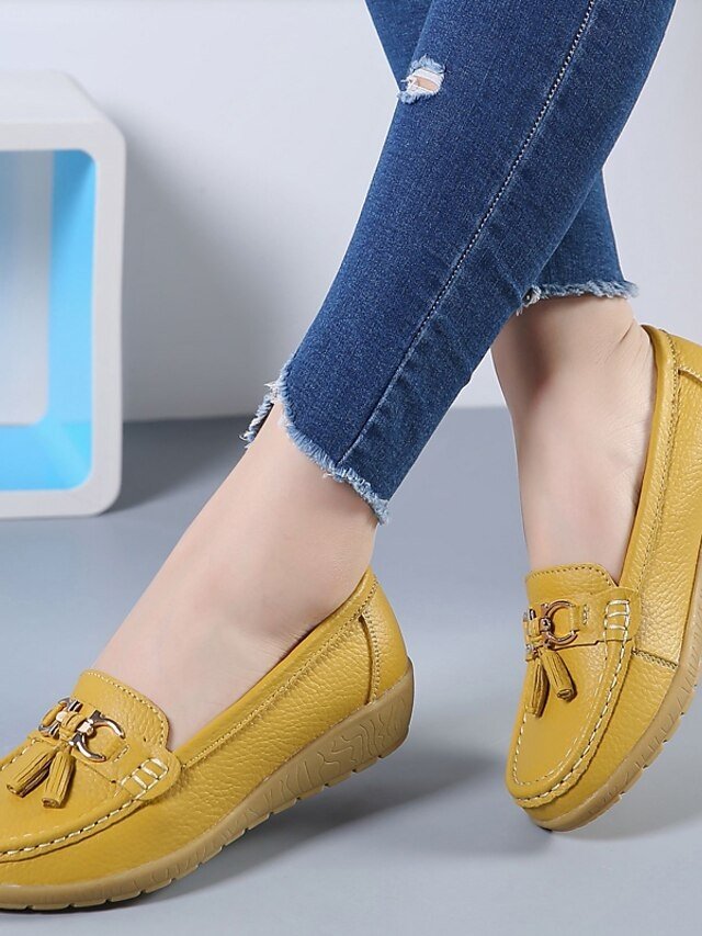 Casual Minimalism Flat Heel Solid Color Square Toe Slip-Ons - Image 3