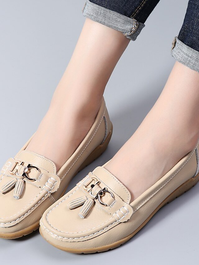 Casual Minimalism Flat Heel Solid Color Square Toe Slip-Ons - Image 7