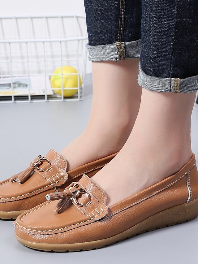 Casual Minimalism Flat Heel Solid Color Square Toe Slip-Ons - Image 8