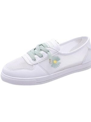 Casual Minimalism Floral Round Toe Mesh Summer Loafer Sneakers - Image 5
