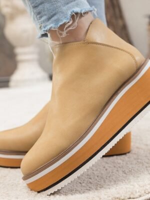 Casual Platform Wedge Ankle Boots - Image 10