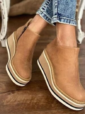 Casual Platform Wedge Ankle Boots - Image 2