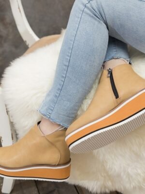 Casual Platform Wedge Ankle Boots - Image 8