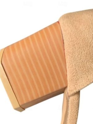 Casual Pointed Toe Suede Buckle Ankle Boots - Image 4