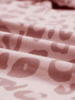 Casual Regular Fit Leopard V Neck Long Sleeve Pajama Set - Image 12