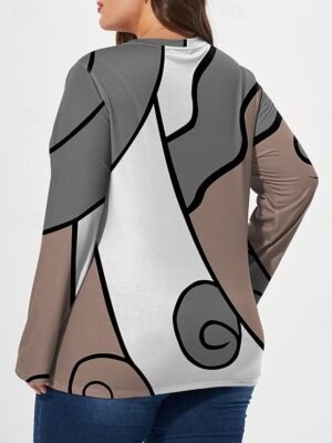 Casual Regular Print Crew Neck Short Sleeve Summer Top - Image 12