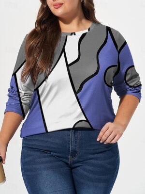 Casual Regular Print Crew Neck Short Sleeve Summer Top - Image 15