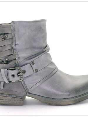 Casual Retro Studded Straps Round Toe Ankle Boots - Image 10