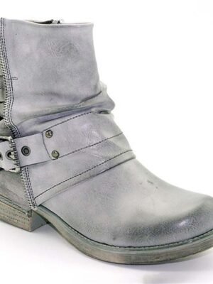 Casual Retro Studded Straps Round Toe Ankle Boots - Image 11