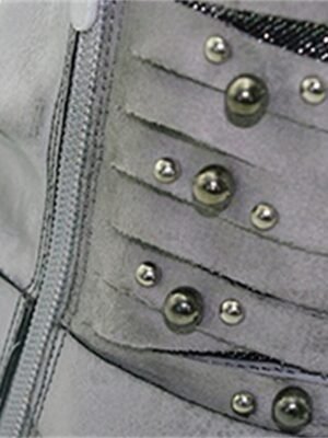 Casual Retro Studded Straps Round Toe Ankle Boots - Image 12