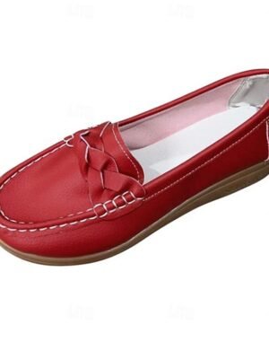 Casual Slip-On Navy Bow Accent Loafers - Image 14