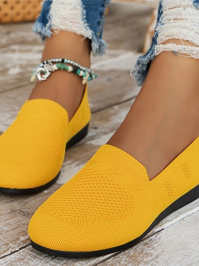 Casual Slip-On Navy Knit Loafers - Image 17