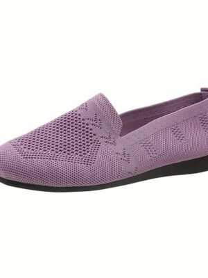 Casual Slip-On Navy Knit Loafers - Image 21